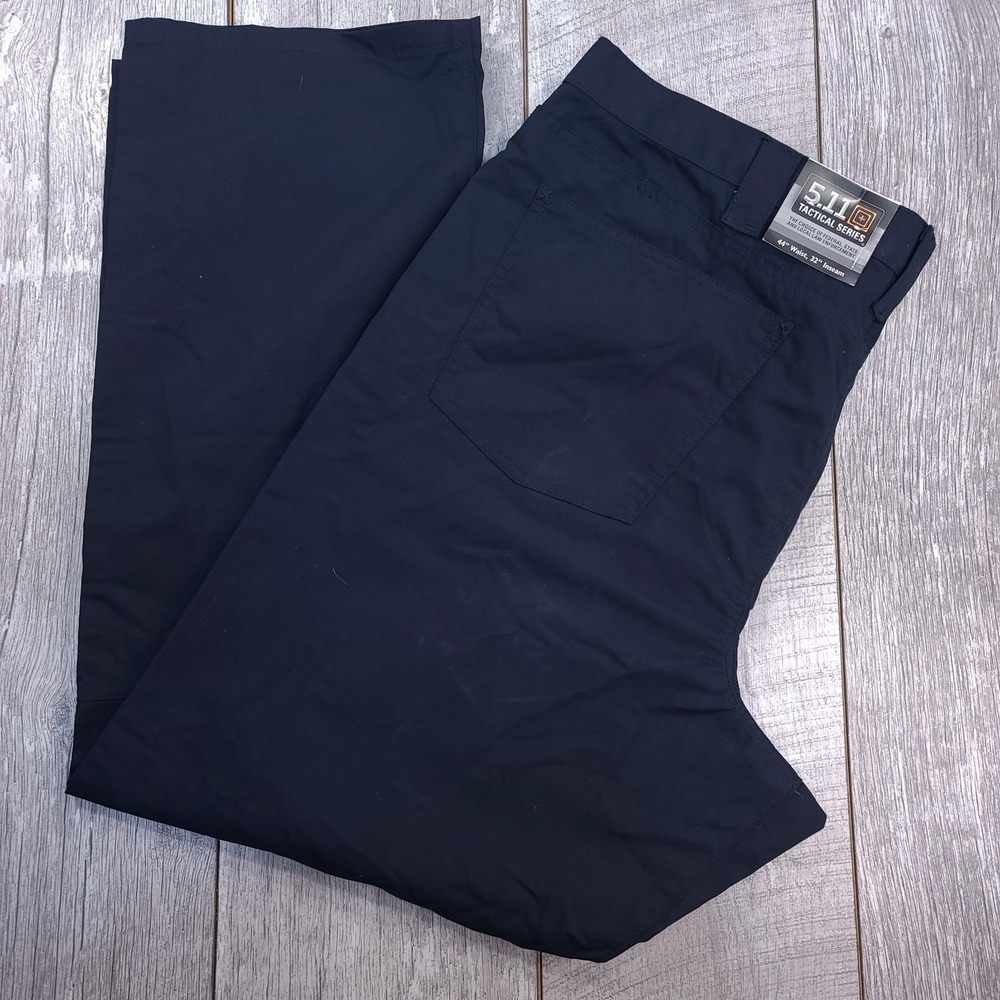 5.11 Tactical Pants Mens 44x32 Navy Taclite Ripstop Jean Cut Mid Rise Straight
